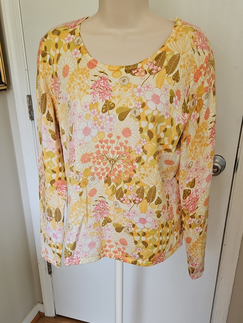 Vintage Talbots Floral Sweater Size L